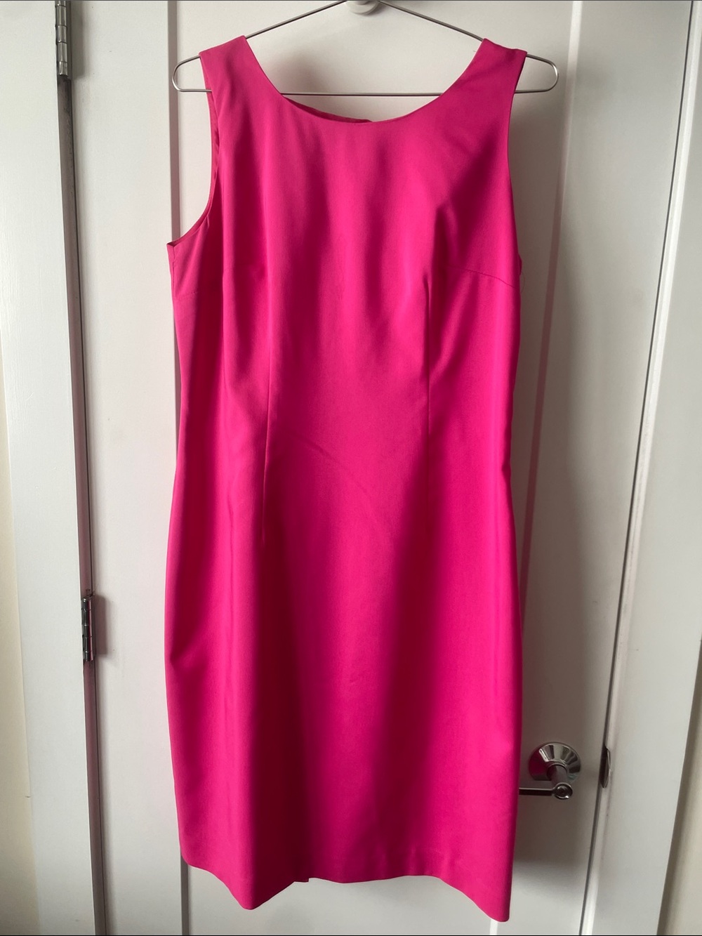Sleeveless Sheath Dress in Vibrant Fuchsia